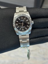 Rolex Oyster Perpetual Black Arabic Dial on Oyster 116034 Complete 2008