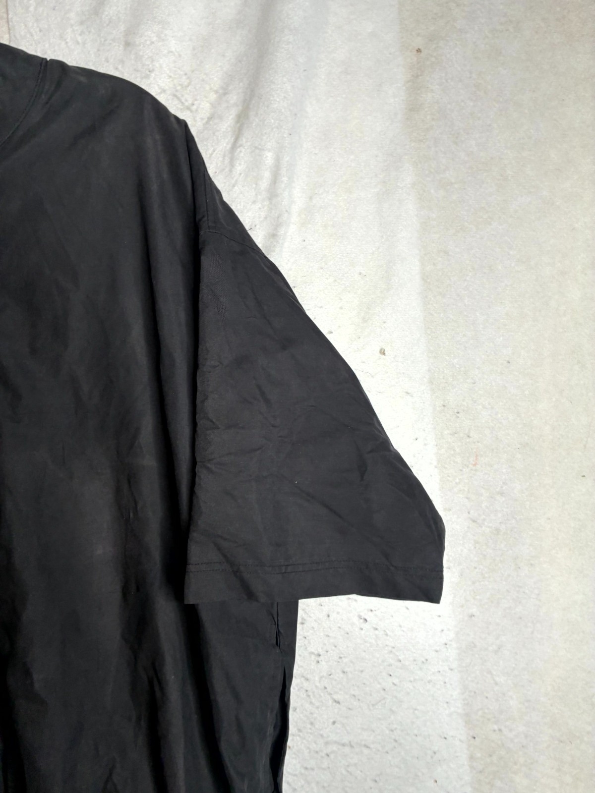 Ben Hogan Windbreaker Jacket Mens Large Black Ribbed Hem Short Sleeve 1/4 Snap - second product detail image