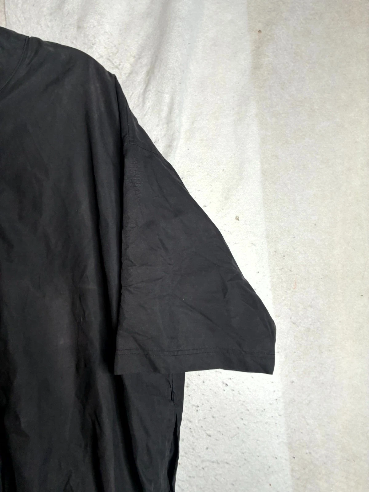 Ben Hogan Windbreaker Jacket Mens Large Black Ribbed Hem Short Sleeve 1/4 Snap image 2