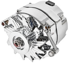 Jegs 10163 1-wire Gm Alternator 140 Amps V-belt Pulley Chrome Plated Finish