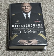 Signed First Edition Battlegrounds by H R McMaster, signed bookplate with COA
