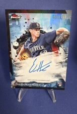 2024 Topps Finest - Mariners On Card Auto Emerson Hancock  Blue Refractor /99