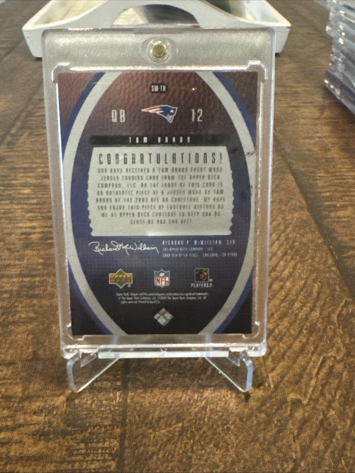 2003 Upper Deck Standing "O" - Tom Brady #12 - Image 2 of 2