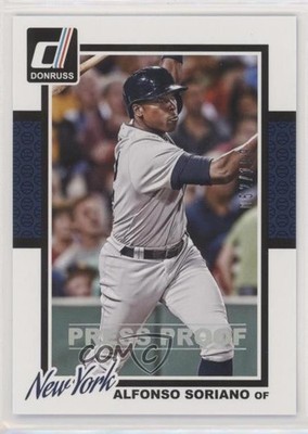 2014 Panini Donruss Press Proof Silver 52/199 Alfonso Soriano #100 0q3
