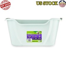 High Sided Extra Large Cat Litter Box Odor Resistant Stain Resistant Easy Access