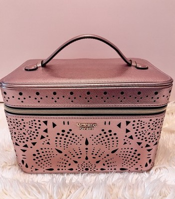 Victoria s Secret Rose Gold Vanity Train Case New 