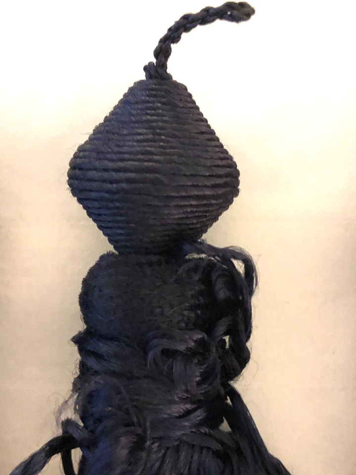 LOTE ANTIGUO VINTAGE PIEZAS DE CINTA RIBETE LENTEJUELAS CUENTAS NEGRAS PARA COSTURA ARTESANAL Foto 3 de 4