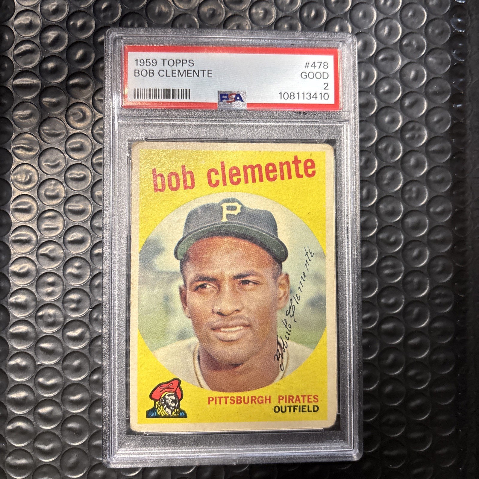 1959 Topps - #478 Roberto Clemente - HOF - PSA 2 GOOD