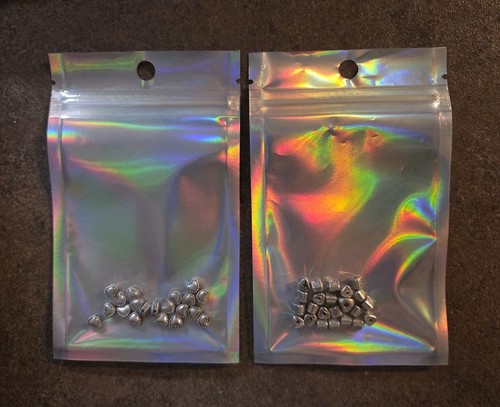 Silver Tone Heart And Triangular Spacer Beads Ornate Pattern