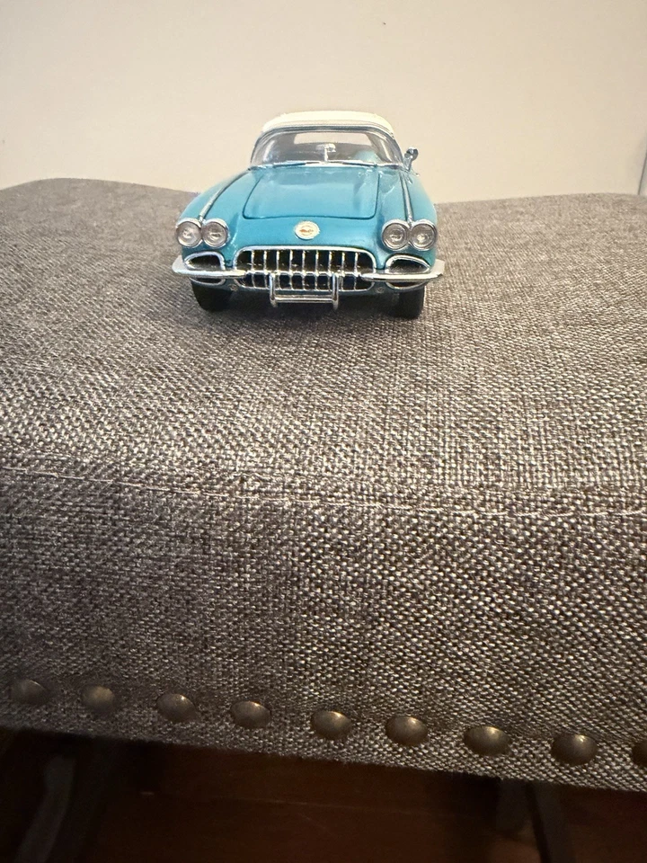 Corvette convertible Tasco turquesa 1960 diecast 1/24 Franklin como nuevo Foto 2 de 4