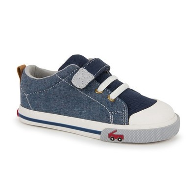 See Kai Run Stevie II Chambray Kids Boys Shoes - Authentic, Multi Size