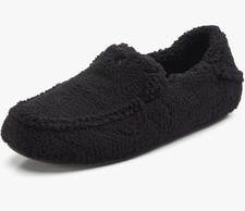 NEW OLUKAI Womens Nohea Heu Slipper Black Fur Slip On Comfort Shoes Size 10