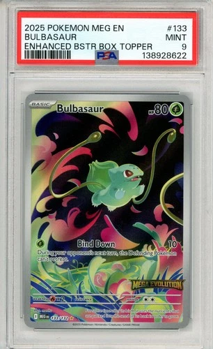 PSA MINT 9 Pokemon TCG Bulbasaur (Mega Evolution Stamped) 133/132 Holo (2025)