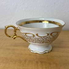Antique PMB House of Dresden Gold Filigree Teacup Tea Cup