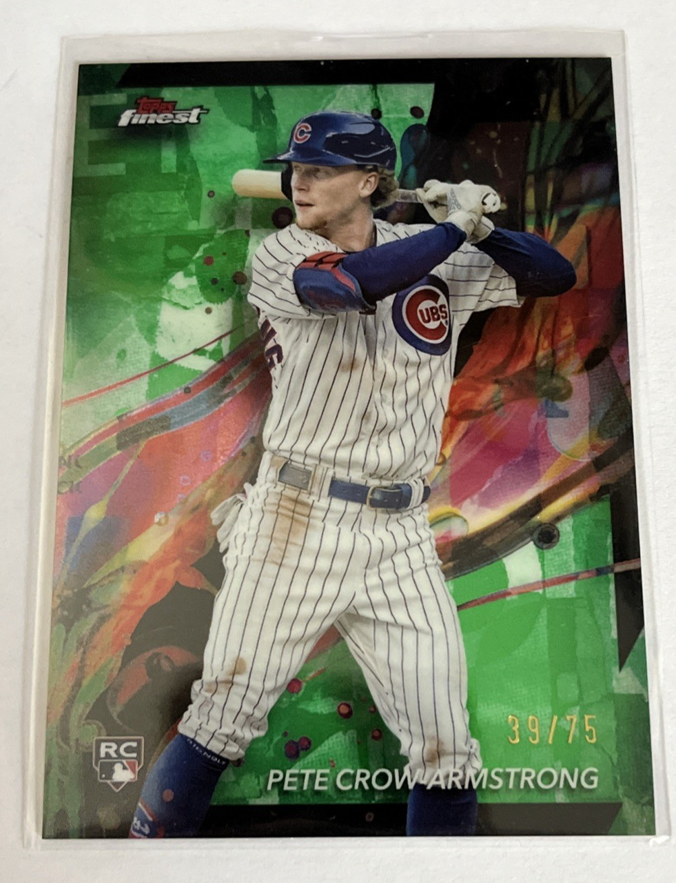 2024 Topps Finest Pete Crow-Armstrong #53 GREEN REFRACTOR RC /75 Cubs