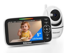 Baby Monitor with Camera Audio - Remote PTZ, Night Vision5" HD Split Screen