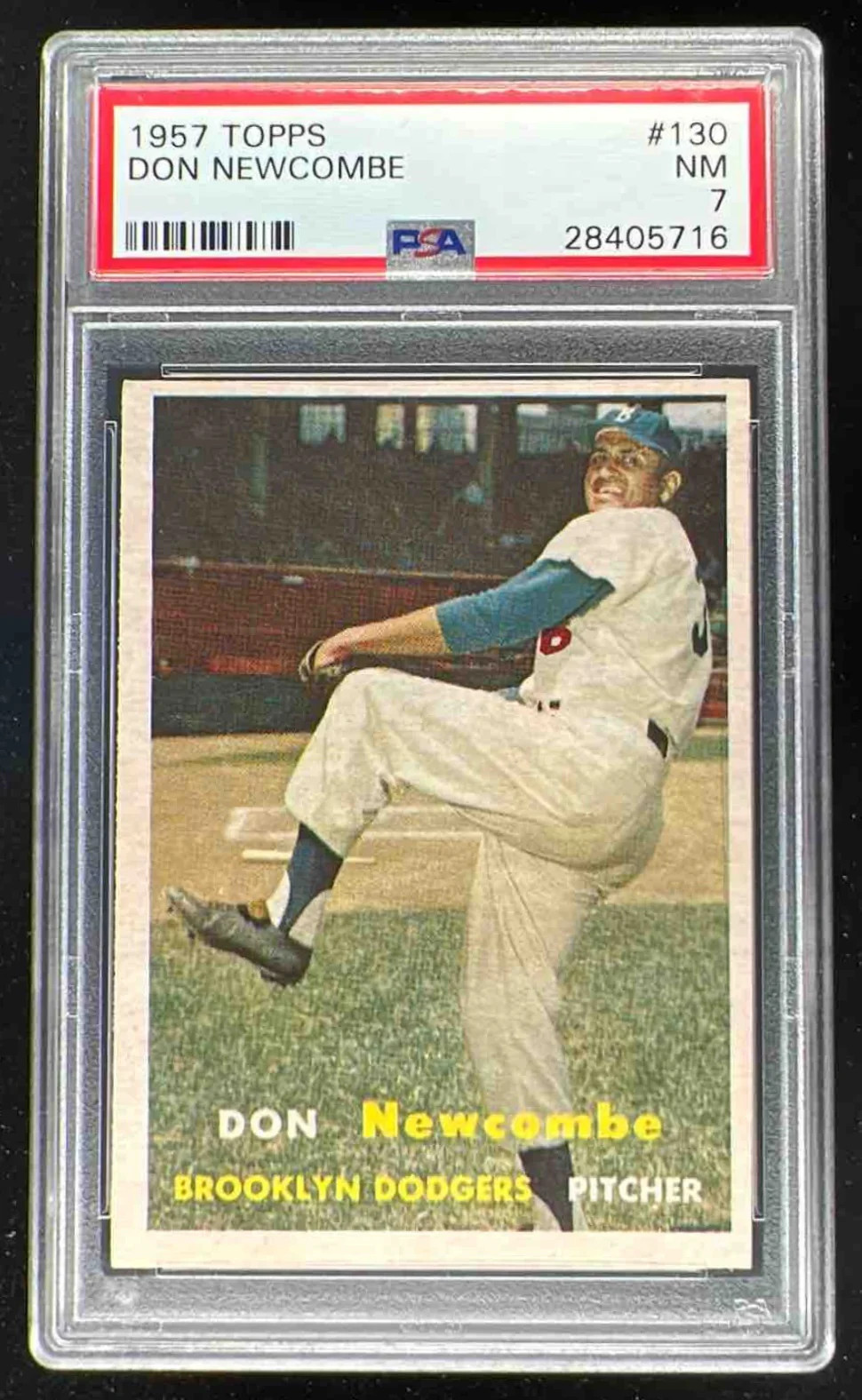 1957 Topps #130 Don Newcombe PSA 7