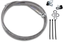 Drag Specialties Extended Stainless Steel Front Brake Line Kit 50in. Clear 17...