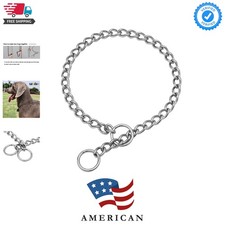 Chain Dog Training Choke Collar, Total Length 22 in, 3 mm  304 Stainless Steel