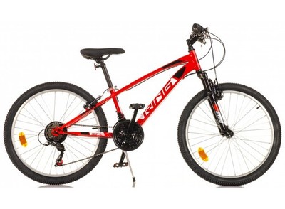 Fahrrad 24 MTB Ring Front 18 Gang Shimano rot für Jungen Mädchen Dino Bikes