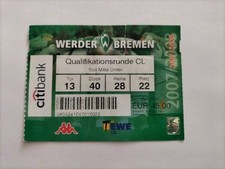 Sammler Ticket EC 07/08 Werder Bremen - Dinamo Zagreb