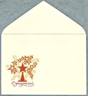 VINTAGE Russian Soviet letter cover HOLIDAY GREETINGS Stars Kremlin tower