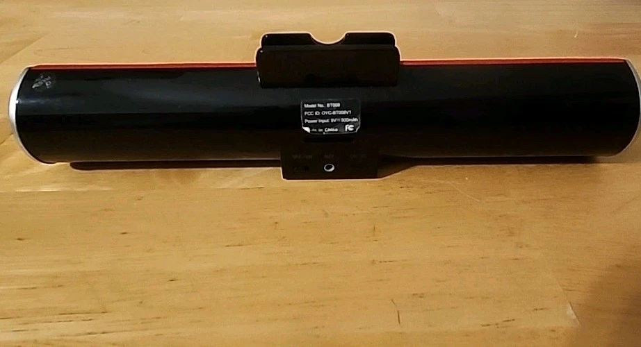 iKANOO BT008 Wireless Bluetooth Portable Speaker Sound Bar Mic Red Tested Works - Image 3 of 4