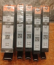 Canon 280 281 Black Ink Only.One 280 Black, Four 281.Custome Bundle.No Box