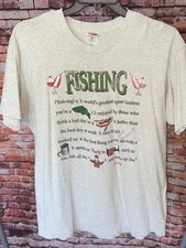 VTG Fishing Definition Funny Novelty Single Stitch T-Shirt Size XL - MADE IN USA