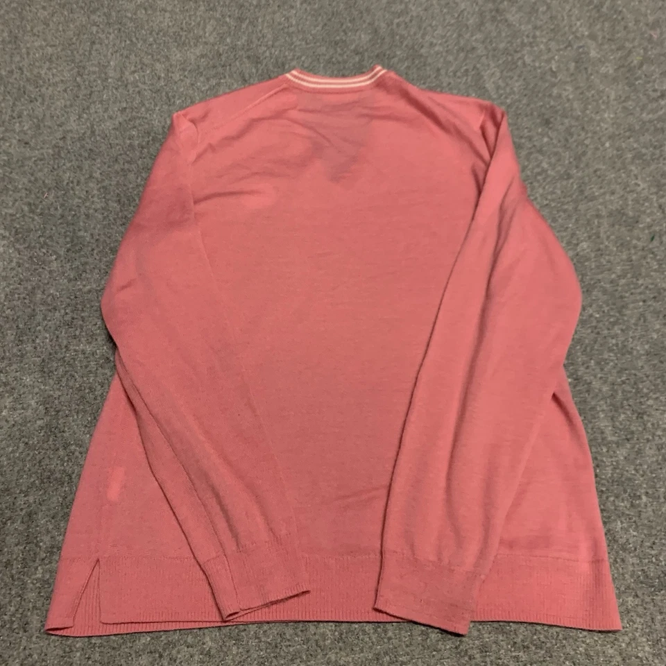 Polo Ralph Lauren Mujer Golf Lana Merino Cuello en V Suéter Talla Mediana en Rosa Foto 4 de 4