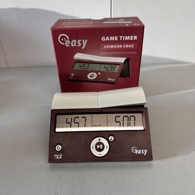 DGT Easy Game Time - Crimson Cruz Game Timer Digital Chess Time Keeper Computer