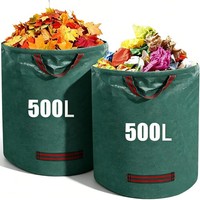 2 StüCk 500L Gartensack, Laubsack, Gartenabfallsack Stabil, GrüNschnittsäCke Fa