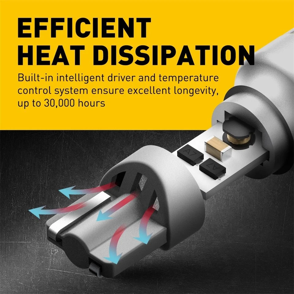 T15 921 Coche W16W Inverso LED Canbus Bombilla Error Estacionamiento Libre Luz Xenón Blanco EE. UU. Foto 4 de 4