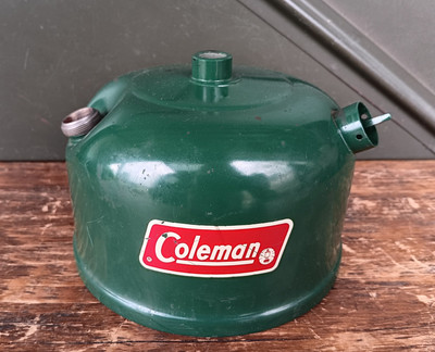 Vintage/OEM Coleman 220K Camping Lantern Parts ~ Green Fuel Tank Fount 3/81
