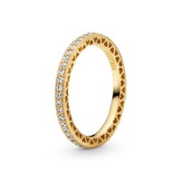 Pandora Ring 168655C01 Weite 58 Funkeln Und Herzen Ring Vergoldet