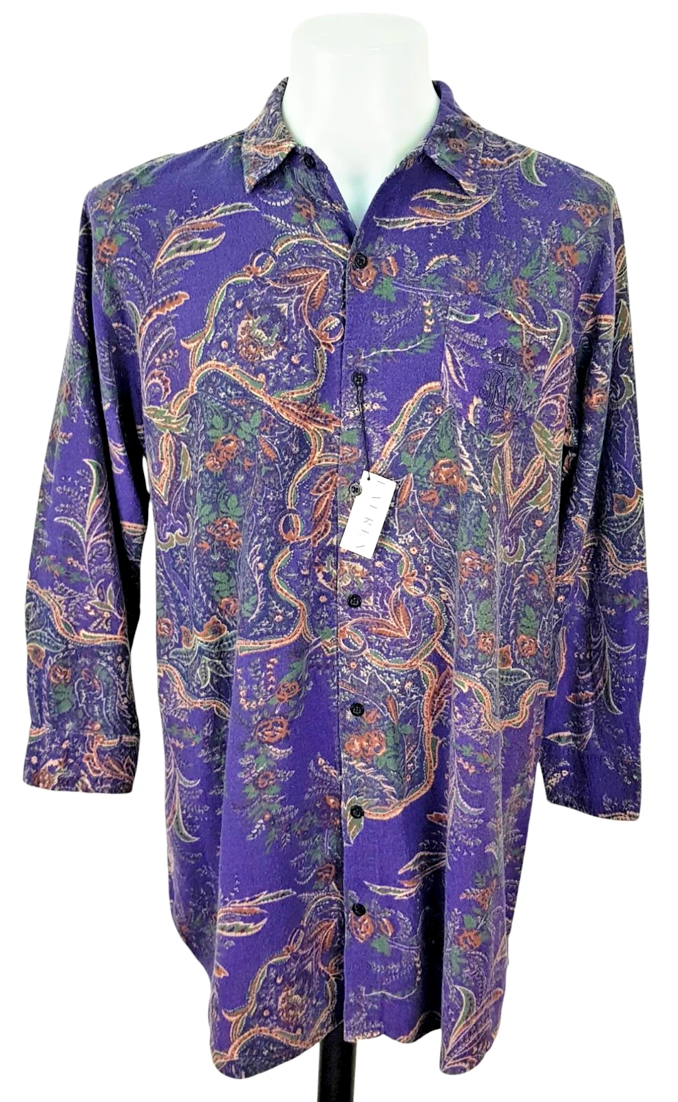 LAUREN RALPH LAUREN Mans Purple 3/4 Sleeve EVENING SHIRT Floral - LT -48" - £109
Opens in a new wind