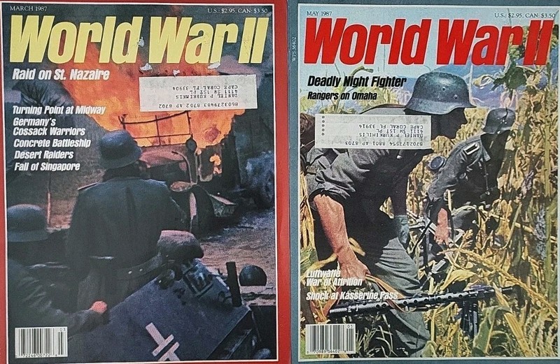 Lot of 2, World War ll Magazines, Vintage, March & May 1987, Battles, Germany.