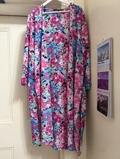 Boohoo Pink Floral Long Length  Kimono/shawl. Size 18.