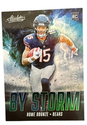 2024 PANINI ABSOLUTE BY STORM ROME ODUNZE BEARS (RC) /25 #BS-ROE SSP STORM GREEN
