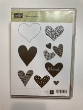 Stampin' up "I Heart Hearts" Set of 8 Rubber Stamps 118571