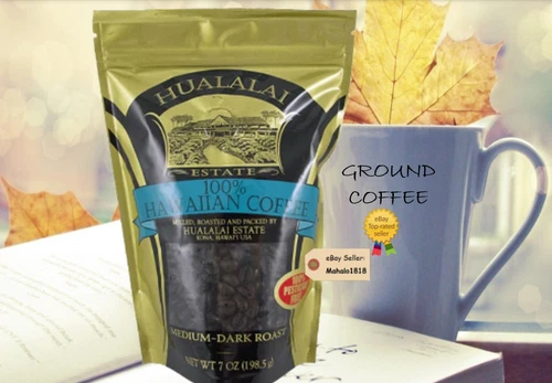 🌺100% HAWAIIAN COFFEE - HUALALAI ESTATE Kona Hawaii 7oz GROUND - Pesticide Free