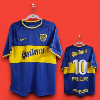 2000 BOCA Jr. HOME - Jersey Retro - Blue - RIQUELME 10 - 2XL (Run