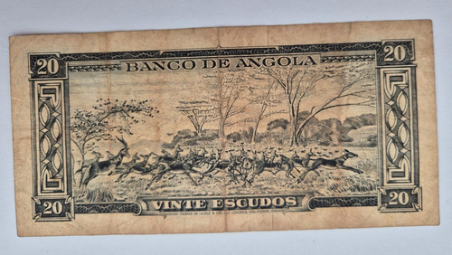 ANGOLA 20 ESCUDOS 1962 BANKNOTE - Picture 2 of 2