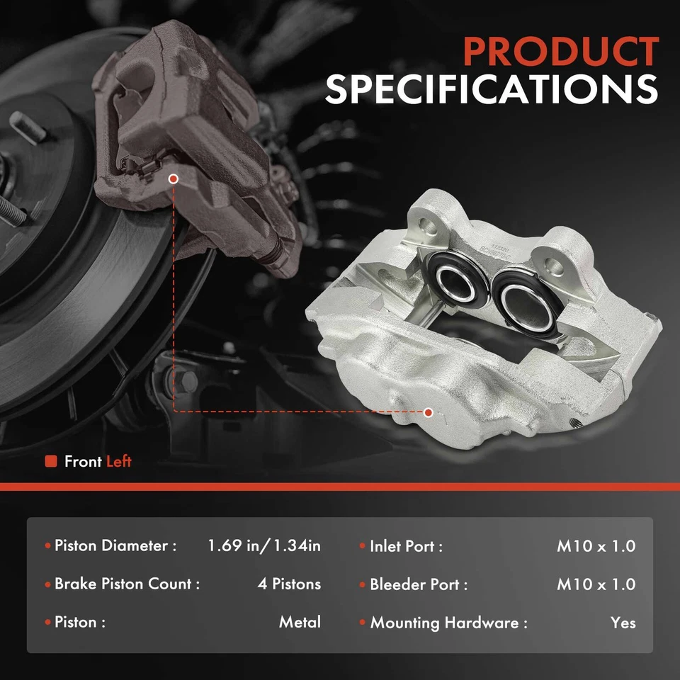 Pinza de freno delantera izquierda Toyota 4Runner 86-89 Pickup (4x4) Land Cruiser 2,4 L Foto 2 de 4