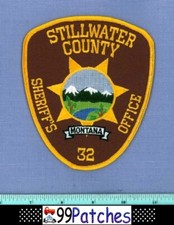 STILLWATER COUNTY SHERIFF MONTANA Police Shoulder Patch SNOW MOUNTAIN RIVER 8C