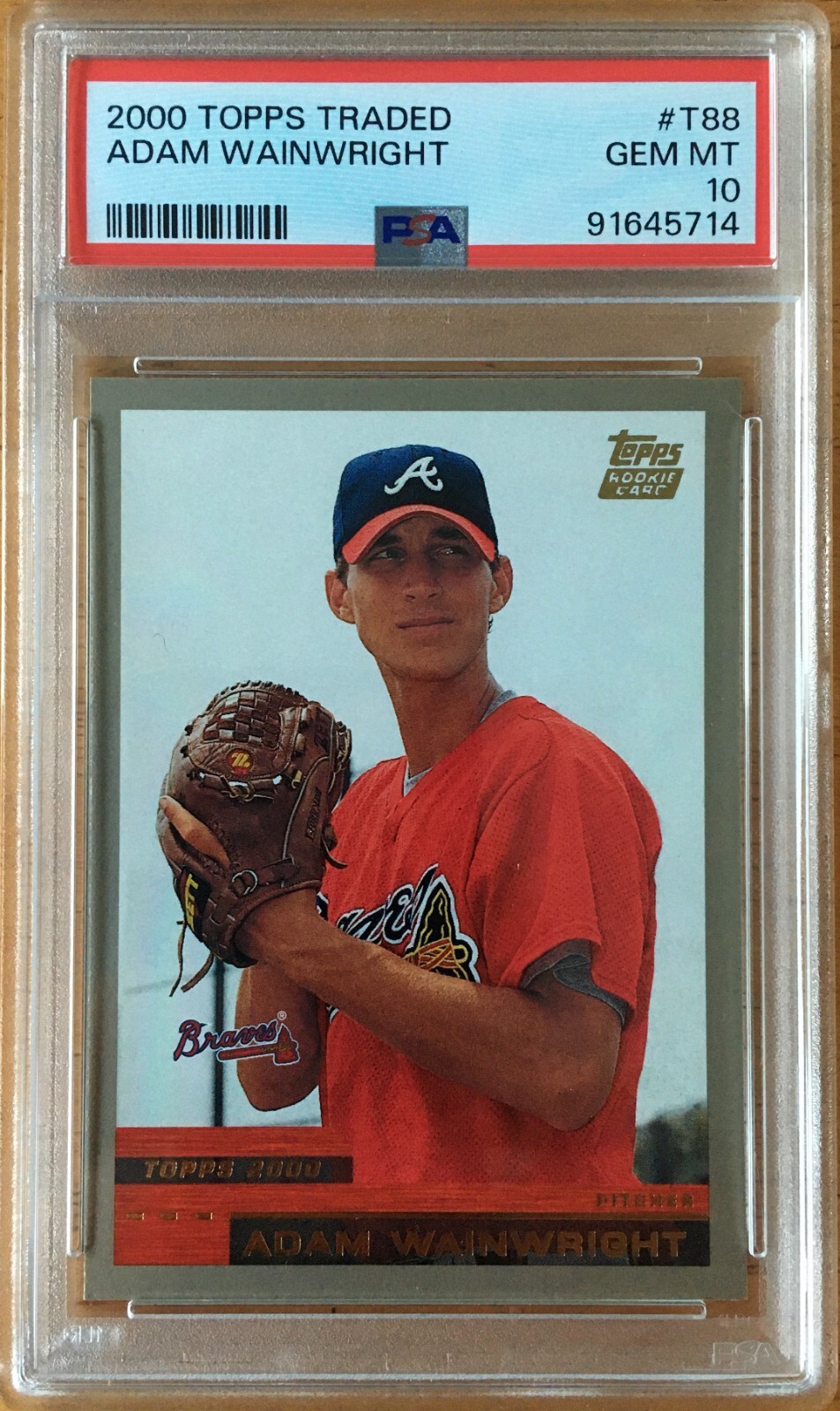 2000 topps traded adam wainwright psa 10