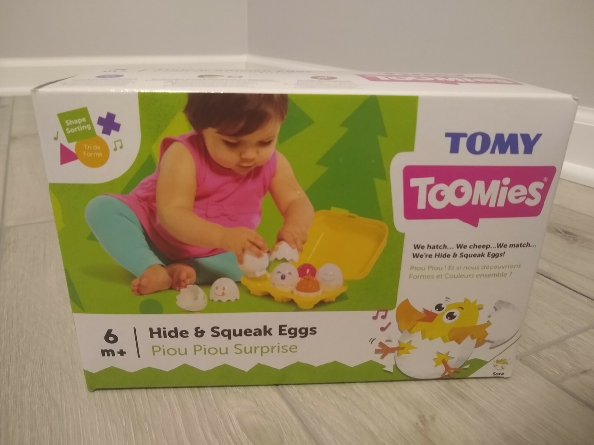 Tomy Toomies Hide Squeak Eggs Baby Toddler Learning Game Toy
