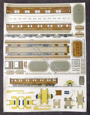 Modellismo Ferroviario Scale Model Sheet Experiment Coach 1825 Schlafwagen 1925