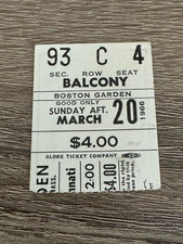 1966 Boston Celtics Cincinnati Royals Basketball Ticket Jack Twyman Last Game