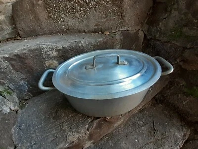 ancien faitout ovale en aluminium - Photo 1/4